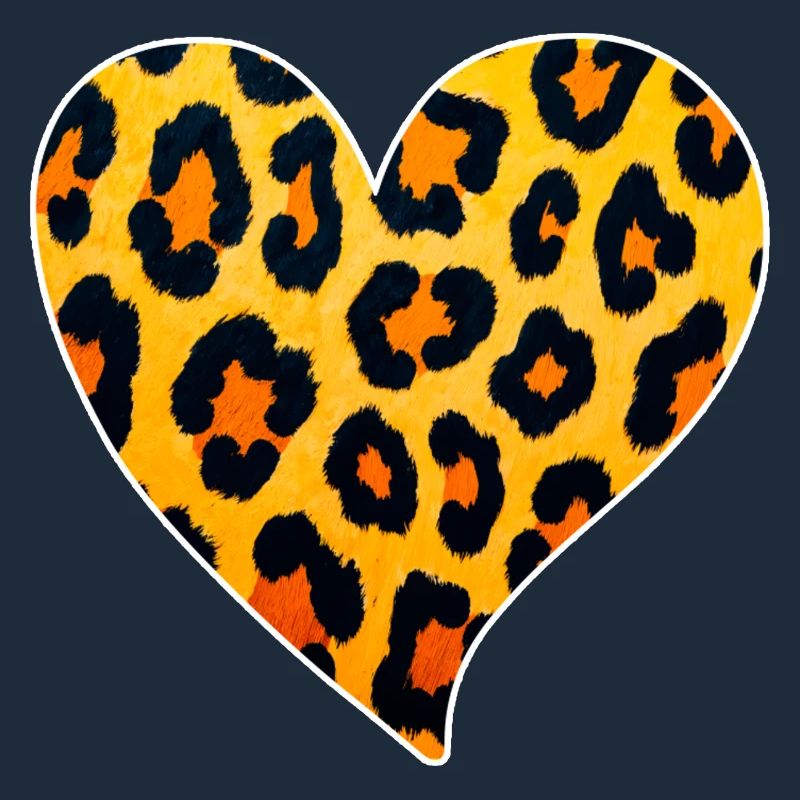 Leopard Herz Muster: Wildes Temperament