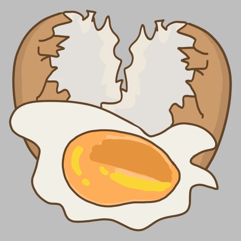 Mirror with eggshell