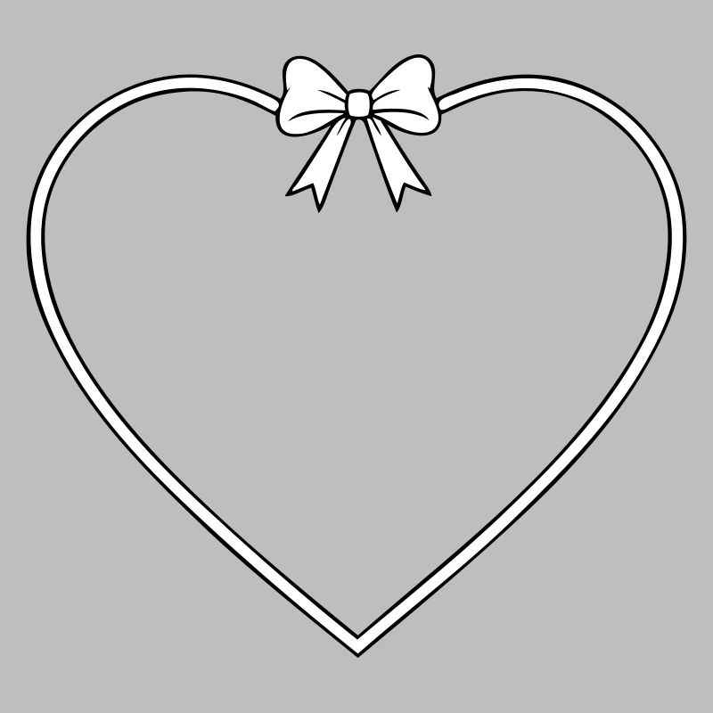 Heart with bow