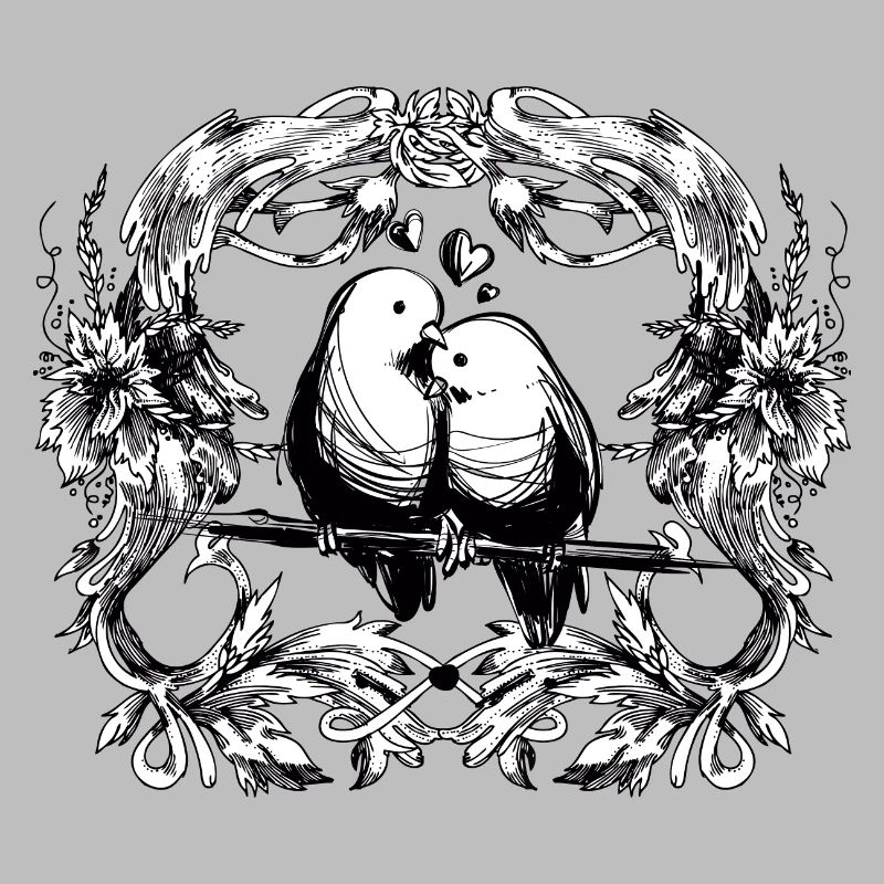 Inséparables / amour / relation / oiseaux / oiseau
