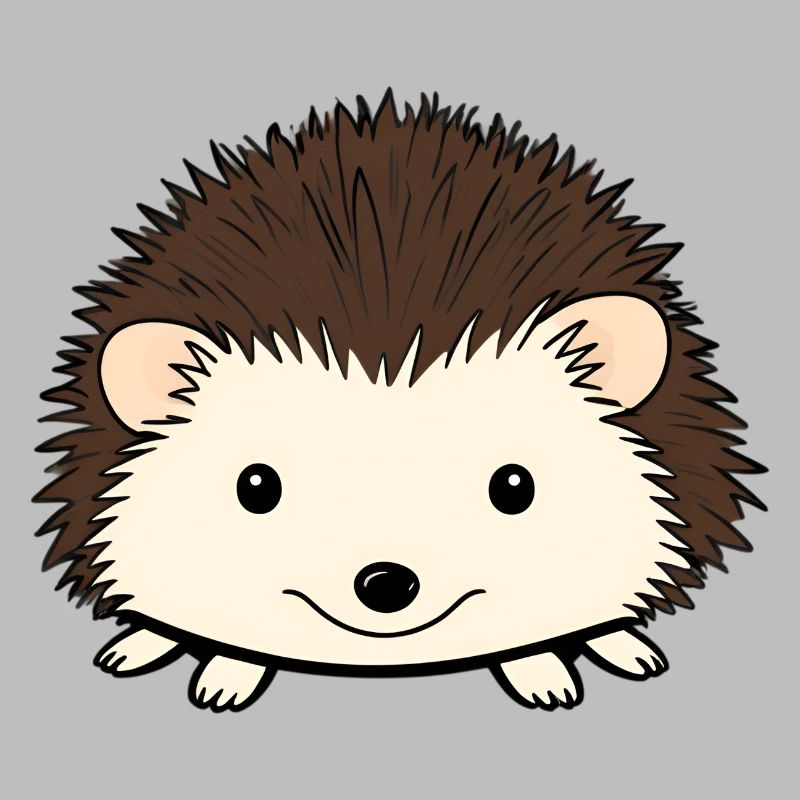 Cute hedgehog with a friendly face