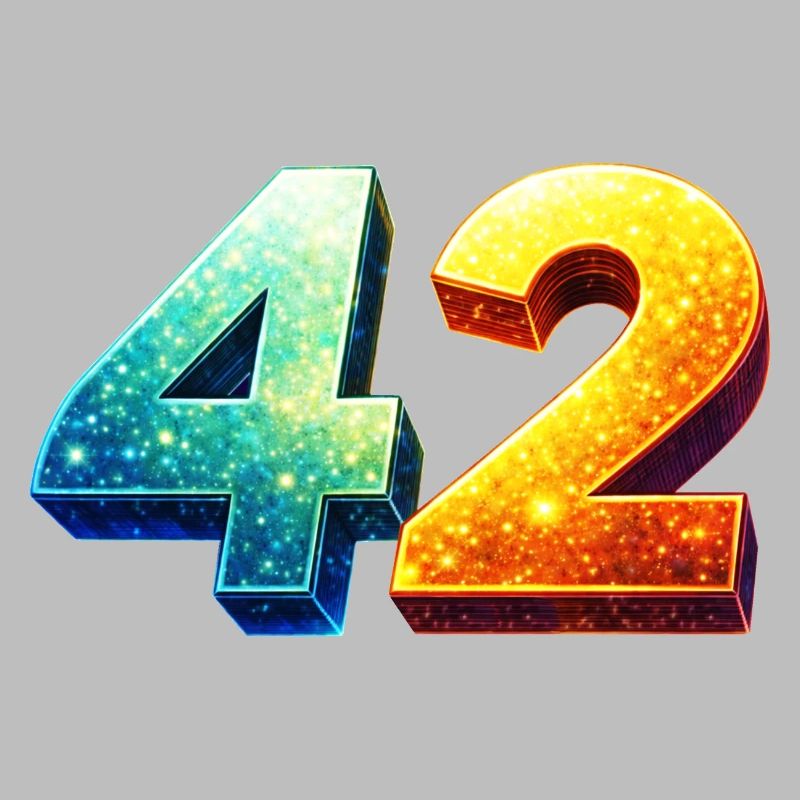 42 Cosmic Number – Nerd & Sci-Fi Design