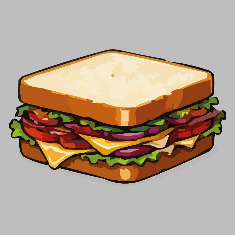 Cheese Sandwich Pop Art