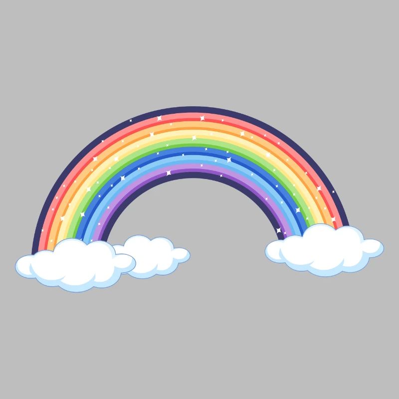 Vibrant Rainbow Over Clouds