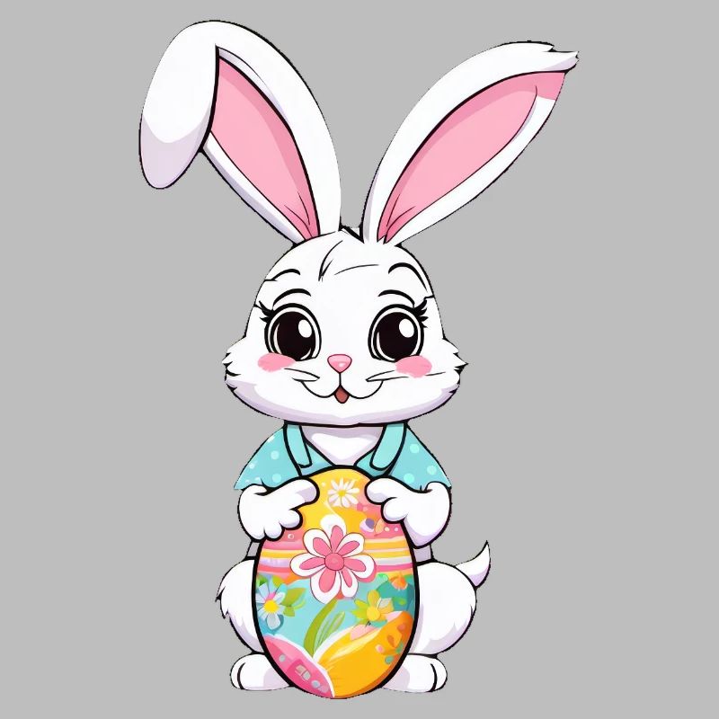 Easter bunny with Easter eggs