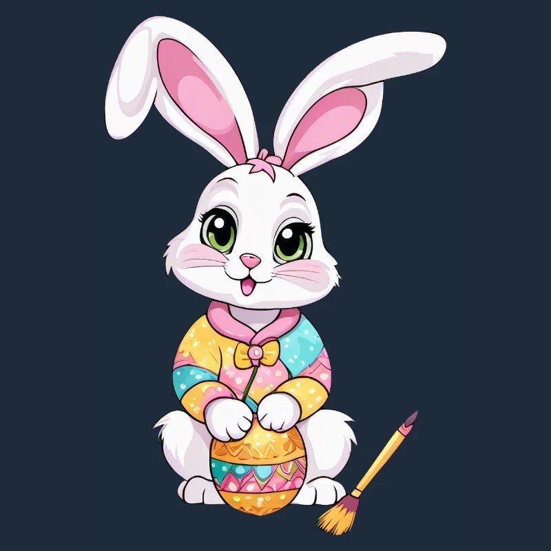 Easter bunny with Easter eggs