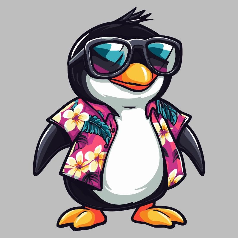 Pinguin Comic Lustig Sommer