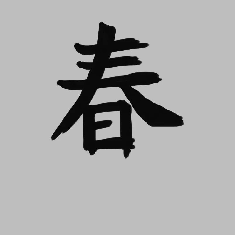 Spring Chinese Script Character Symbol