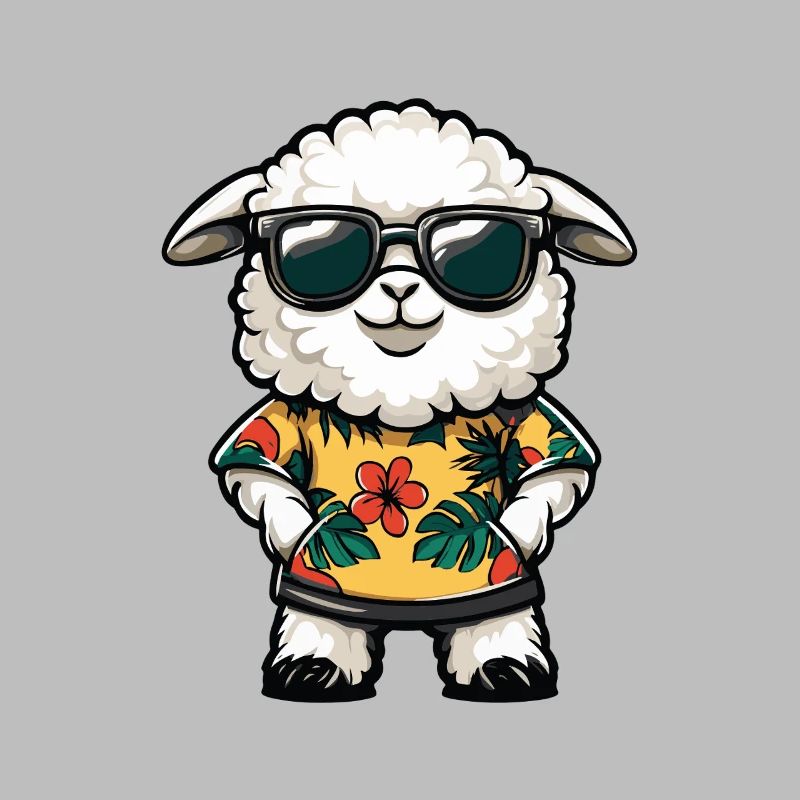 Sheep Comic Funny Summer
