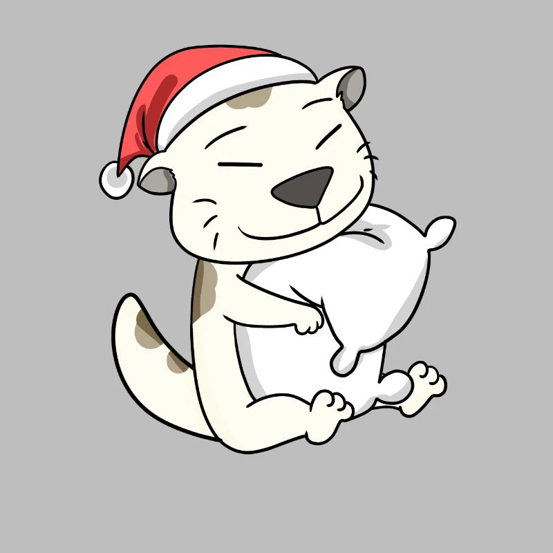 Chat Mignon Devon Rex Fatigué Noël