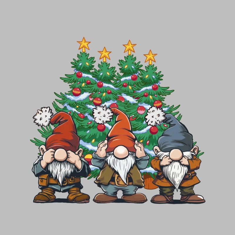Christmas Tree Dwarfs Dwarf Gnome Fairy Tale Xmas