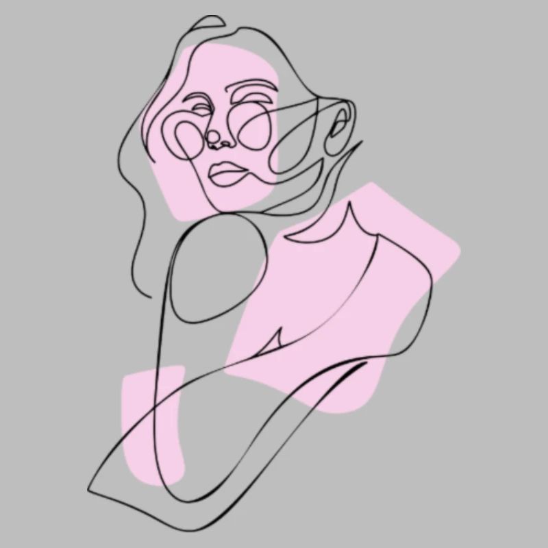 Frau in Pink