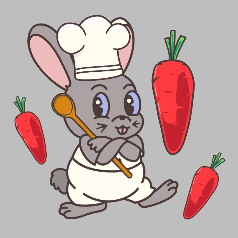 Rabbit Rabbit Turnips Kitchen Chef Cooks Cook