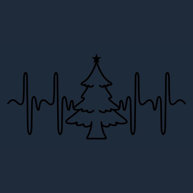 Sapin de Noël Heartbeat (couleurs modifiables)