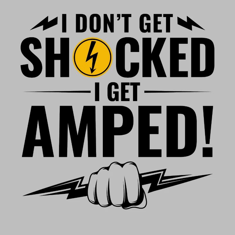 Lineman Amped Shock Humour Brave Voltage Work
