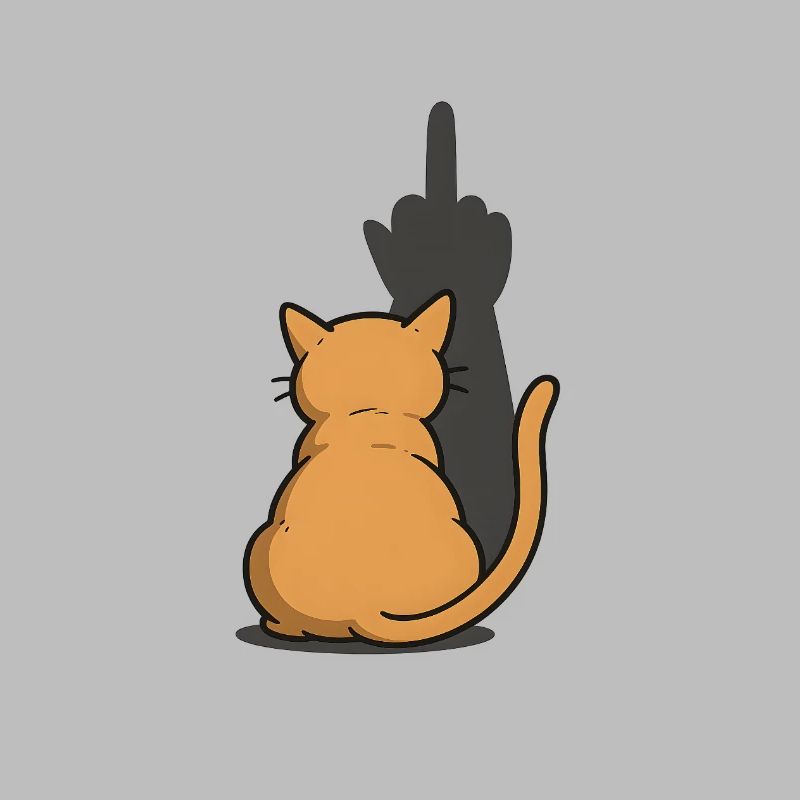 Katze Mittelfinger Schatten