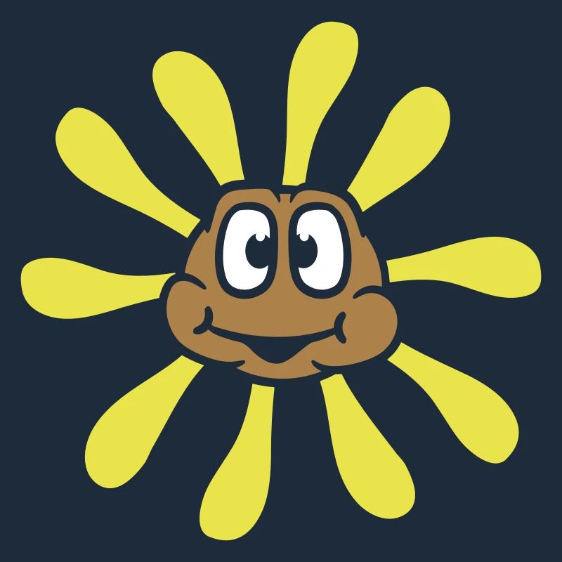 Petit tournesol fleur de soleil visage heureux