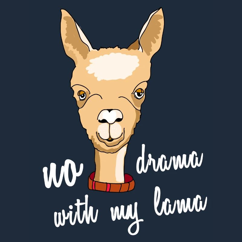 lama no drama alpaka kamel face spruch comic cute