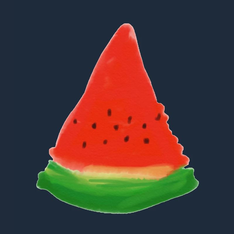 Tranche de pastèque à l’aquarelle