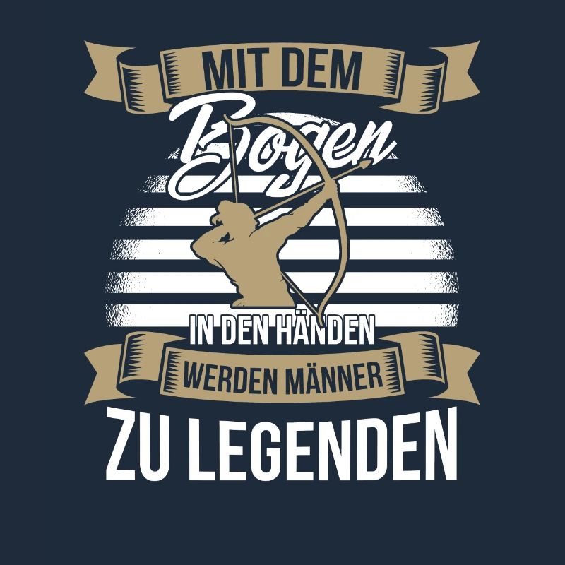 Bogenschiessen mit dem Bogen in den Händen
