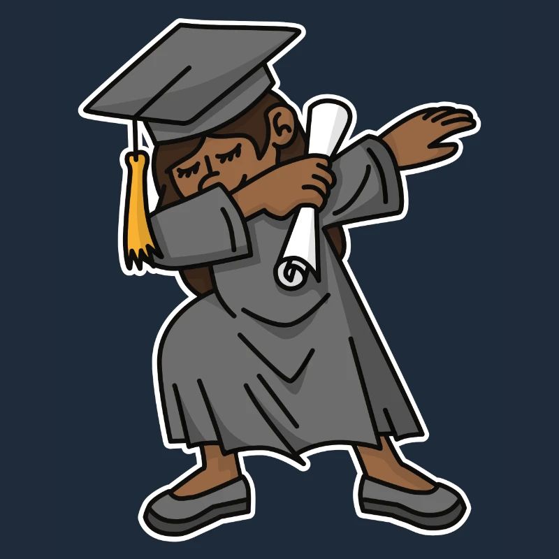 Schwarzes Mädchen Student dab Abschluss Schule