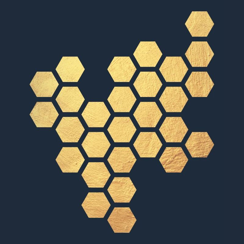 Honeycomb Gold Honey Pattern Hexagon Bee Beekeeper