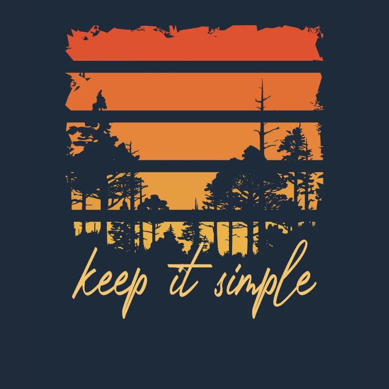 Keep It Simple Tent Camping Nature Mountains Minimalist