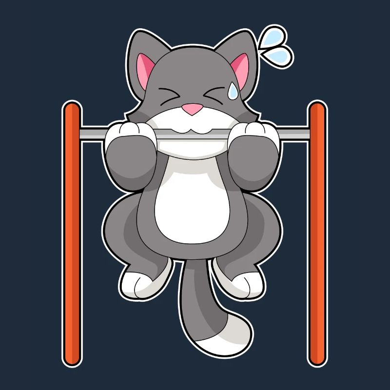 Cat Bodybuilder Pull-ups Bodybuilding