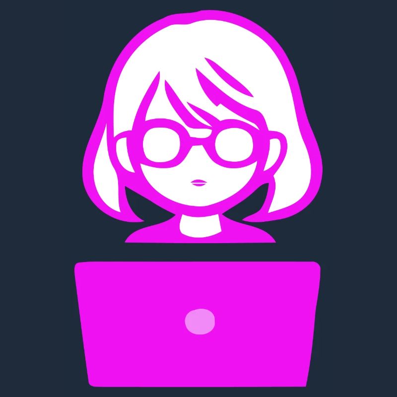 Woman with Computer Programmer Coder