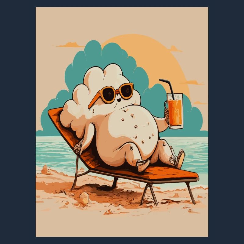Relaxing Popcorn Beach Vacation Design
