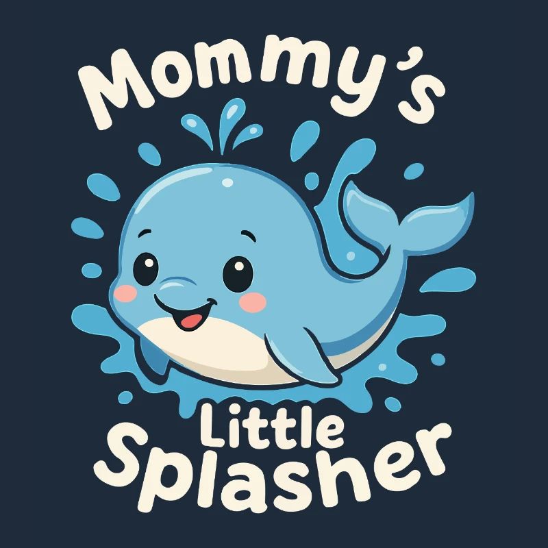 Mom’s Little Splasher Mignon Bébé Baleine