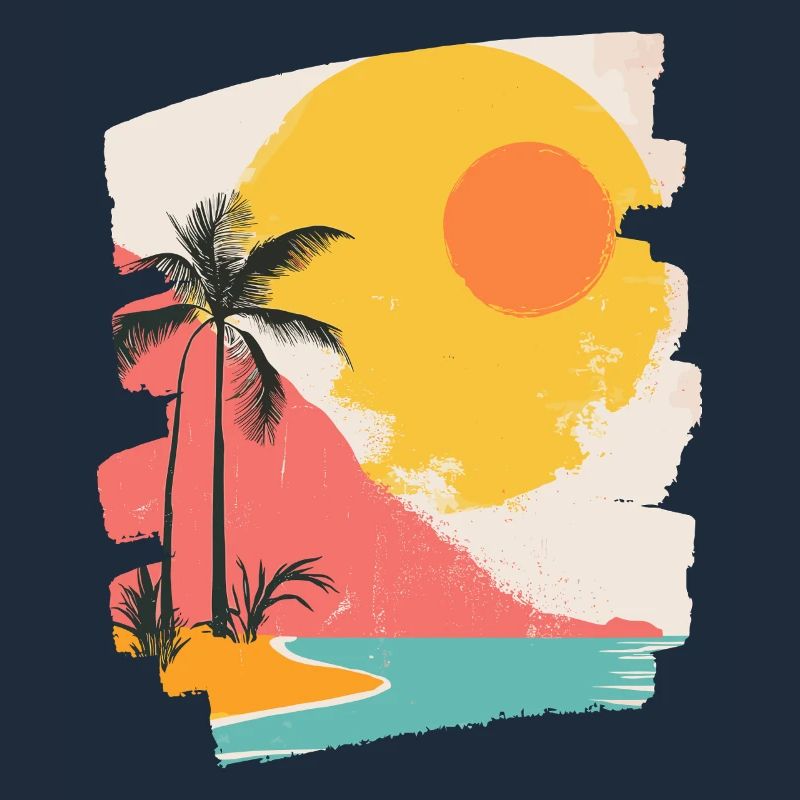 Summer Palm Tree Sunset
