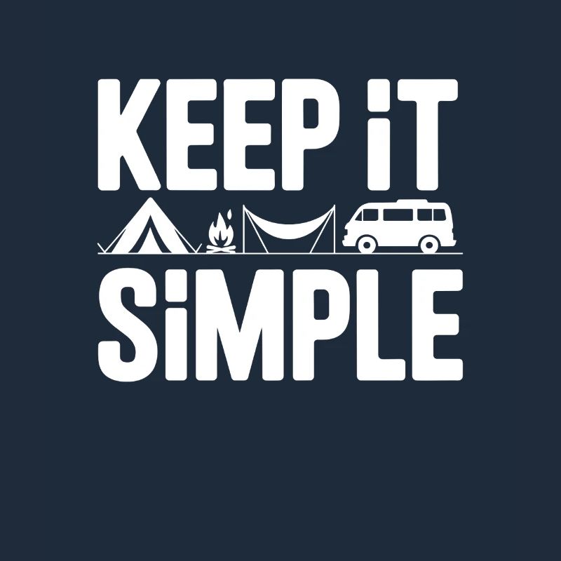 Keep It Simple Tent Camping Nature Mountains Minimalist