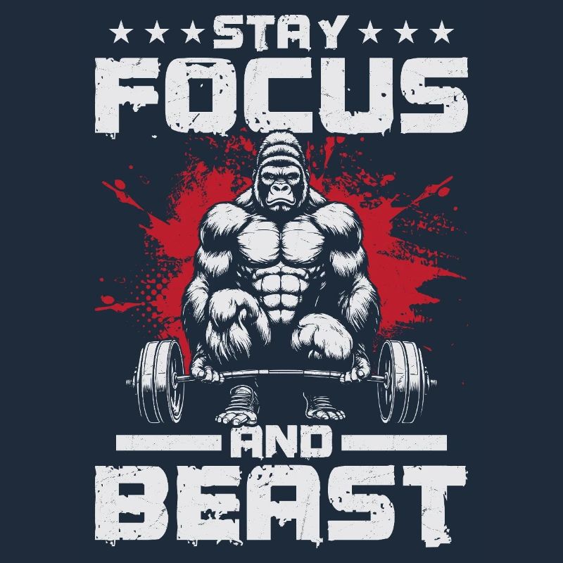 Motivational Gorilla with Pole and Text