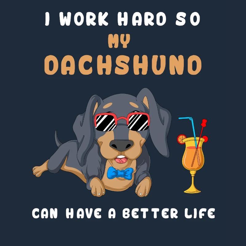 I Work Hard Dachshund Tee
