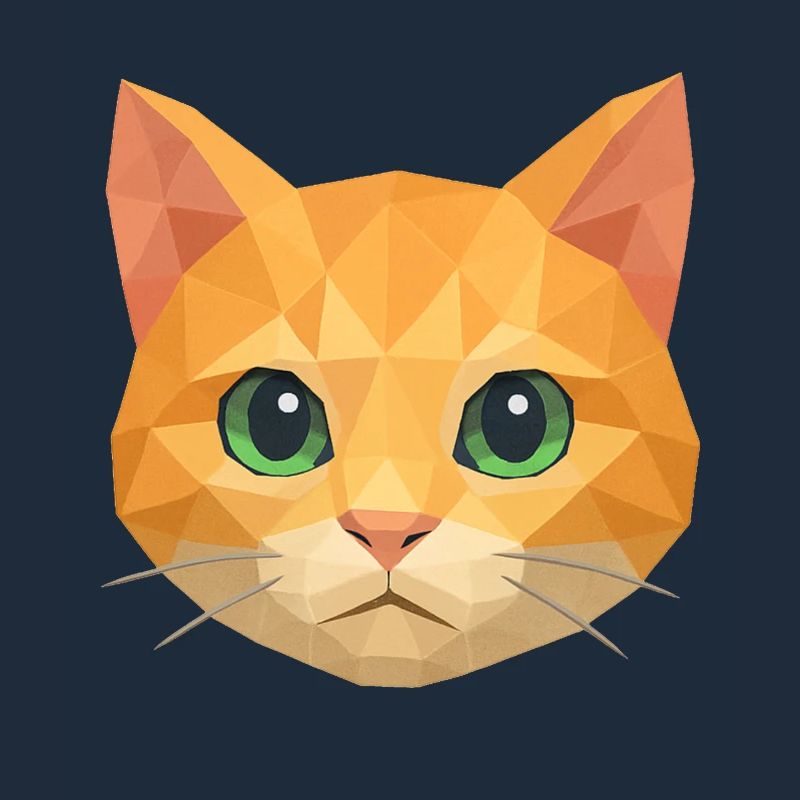 Polygon Cat – Conception géométrique de chat