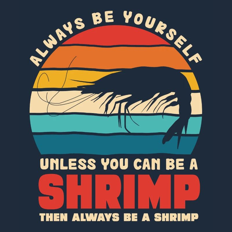 Shrimp Theme Retro Sunset
