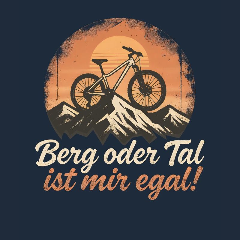Berg oder Tal Mountainbike Radfahrer 