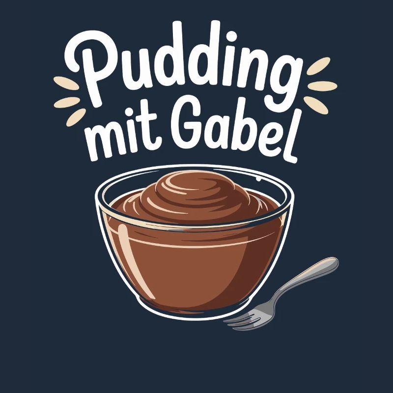 Pudding with fork