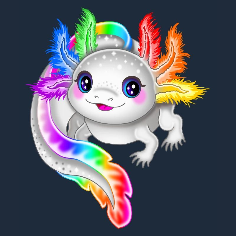 Regenbogen bunter Axolotl