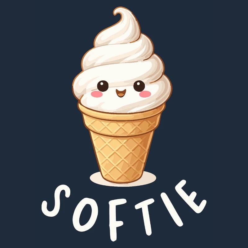 Softie. Softeis Liebe Eiscreme Statement