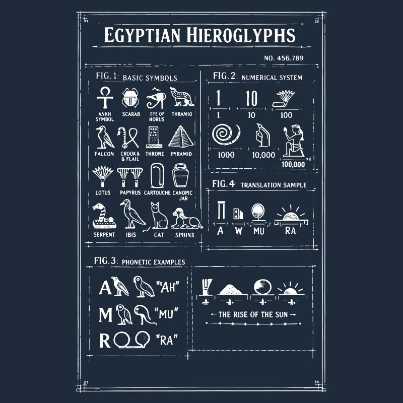 Ancient Egyptian Hieroglyphs Design