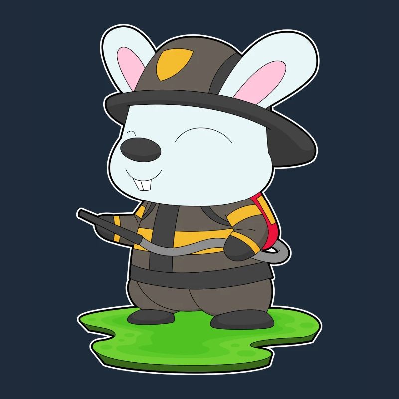 Rabbit Firefighter Fire Extinguisher Fire Brigade