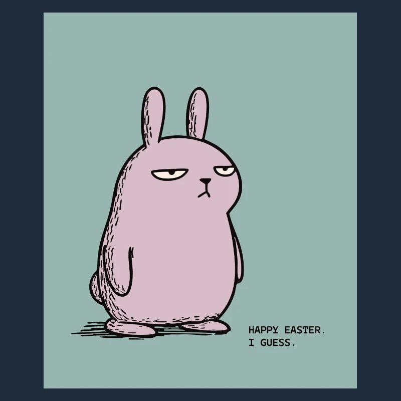 Happy Easter I Guess – Grumpy Bunny Easter Design