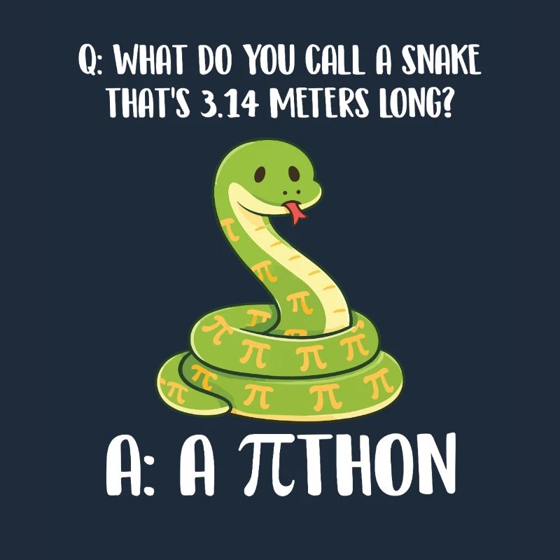 Schlange, 3,14 Meter lang, Pi-Tag-Python-Witz