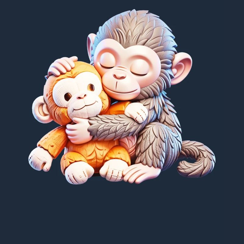 Cuddle Monkeys Embrace