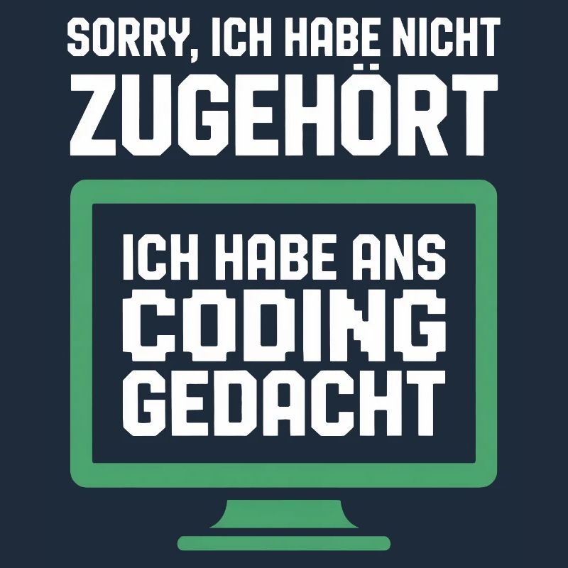 Coding Gedanke am Bildschirm