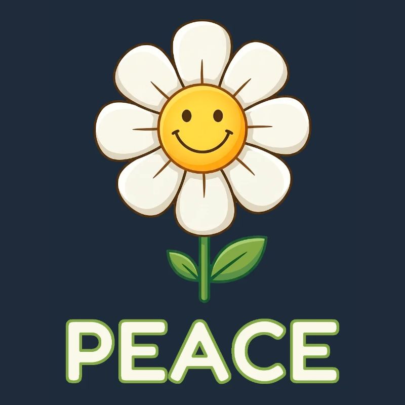 Anti-Kriegs-Friedensblume – Retro Smiley Daisy