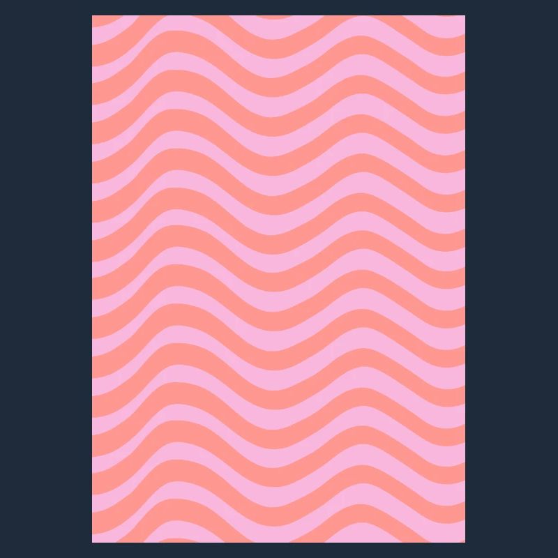 Stripe Wave Pattern - Pink Customizable