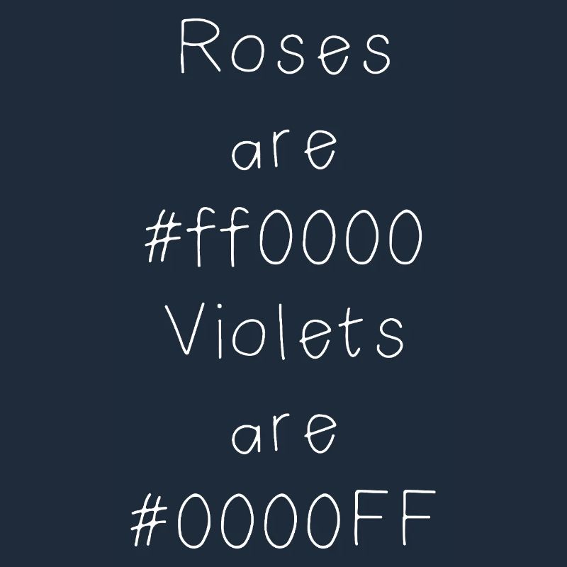 Blague sur le code couleur hexadécimal pour développeurs, codeurs et web...